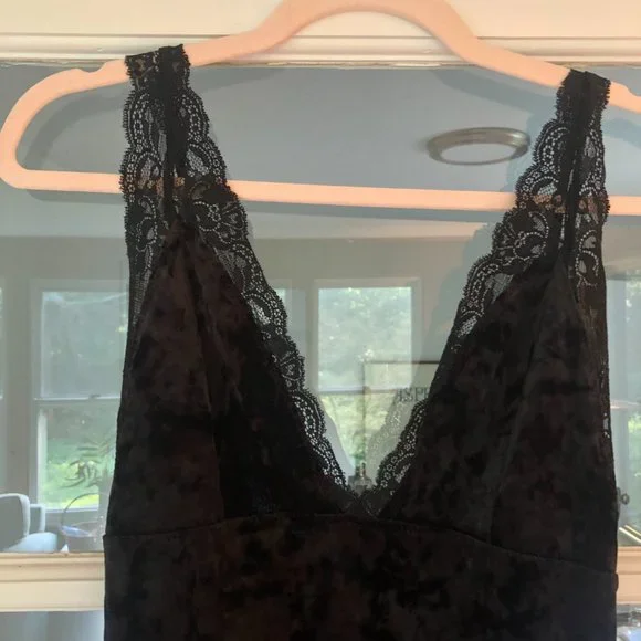 Free People Black Velvet Dress - Picture 2 of 5